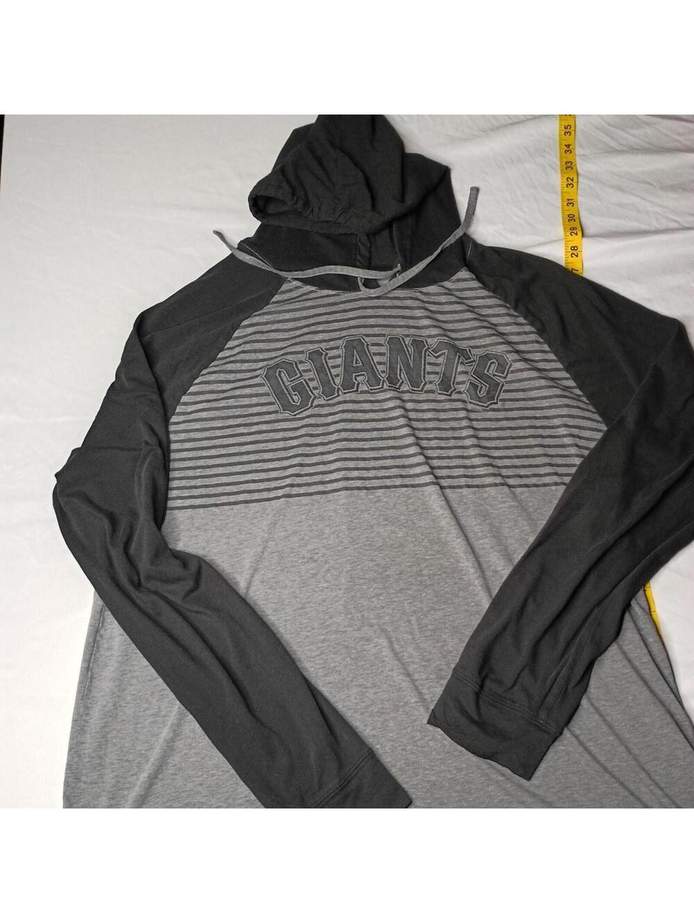 MLB Men's Grey and Black Hoody